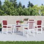 vidaXL Niedriglehner-Auflagen 4 Stk. Melange Weinrot 100x50x4 cm Stoff vidaXL Niedriglehner-Auflagen 4 Stk. Melange Weinrot 100x50x4 cm Stoff