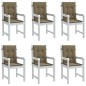 vidaXL Niedriglehner-Auflagen 6 Stk. Melange Taupe 100x50x4 cm Stoff vidaXL Niedriglehner-Auflagen 6 Stk. Melange Taupe 100x50x4 cm Stoff