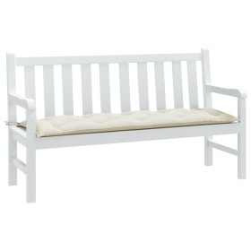 vidaXL Gartenbank-Auflage Melange Creme 150x50x7 cm Stoff