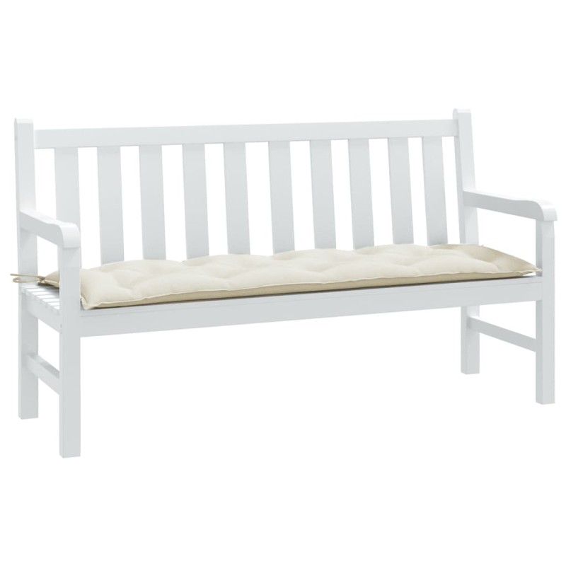 vidaXL Gartenbank-Auflage Melange Creme 150x50x7 cm Stoff vidaXL Gartenbank-Auflage Melange Creme 150x50x7 cm Stoff