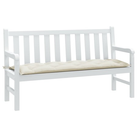 vidaXL Gartenbank-Auflage Melange Creme 150x50x7 cm Stoff