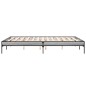 vidaXL Bettgestell Grau Sonoma 140x200 cm Holzwerkstoff und Metall vidaXL Bettgestell Grau Sonoma 140x200 cm Holzwerkstoff und Metall