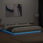 vidaXL Bettgestell mit LED Sonoma-Eiche 200x200 cm Holzwerkstoff vidaXL Bettgestell mit LED Sonoma-Eiche 200x200 cm Holzwerkstoff