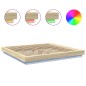 vidaXL Bettgestell mit LED Sonoma-Eiche 180x200cm Holzwerkstoff vidaXL Bettgestell mit LED Sonoma-Eiche 180x200cm Holzwerkstoff