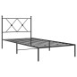 vidaXL Bettgestell mit Kopfteil Metall Schwarz 90x190 cm vidaXL Bettgestell mit Kopfteil Metall Schwarz 90x190 cm