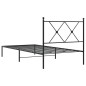 vidaXL Bettgestell mit Kopfteil Metall Schwarz 90x190 cm vidaXL Bettgestell mit Kopfteil Metall Schwarz 90x190 cm