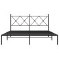 vidaXL Bettgestell mit Kopfteil Metall Schwarz 160x200 cm vidaXL Bettgestell mit Kopfteil Metall Schwarz 160x200 cm