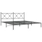vidaXL Bettgestell mit Kopfteil Metall Schwarz 183x213 cm vidaXL Bettgestell mit Kopfteil Metall Schwarz 183x213 cm
