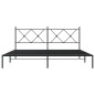 vidaXL Bettgestell mit Kopfteil Metall Schwarz 183x213 cm vidaXL Bettgestell mit Kopfteil Metall Schwarz 183x213 cm