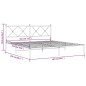 vidaXL Bettgestell mit Kopfteil Metall Schwarz 183x213 cm vidaXL Bettgestell mit Kopfteil Metall Schwarz 183x213 cm