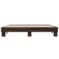 vidaXL Bettgestell Braun Eichen-Optik 200x200 cm Holzwerkstoff Metall vidaXL Bettgestell Braun Eichen-Optik 200x200 cm Holzwerkstoff Metall