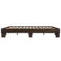 vidaXL Bettgestell Braun Eichen-Optik 200x200 cm Holzwerkstoff Metall vidaXL Bettgestell Braun Eichen-Optik 200x200 cm Holzwerkstoff Metall