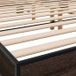 vidaXL Bettgestell Braun Eichen-Optik 200x200 cm Holzwerkstoff Metall vidaXL Bettgestell Braun Eichen-Optik 200x200 cm Holzwerkstoff Metall