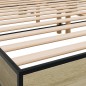 vidaXL Bettgestell Sonoma-Eiche 180x200 cm Holzwerkstoff und Metall vidaXL Bettgestell Sonoma-Eiche 180x200 cm Holzwerkstoff und Metall