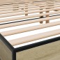 vidaXL Bettgestell Sonoma-Eiche 160x200 cm Holzwerkstoff und Metall vidaXL Bettgestell Sonoma-Eiche 160x200 cm Holzwerkstoff und Metall