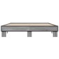 vidaXL Bettgestell Grau Sonoma 150x200 cm Holzwerkstoff und Metall vidaXL Bettgestell Grau Sonoma 150x200 cm Holzwerkstoff und Metall