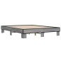 vidaXL Bettgestell Grau Sonoma 150x200 cm Holzwerkstoff und Metall vidaXL Bettgestell Grau Sonoma 150x200 cm Holzwerkstoff und Metall