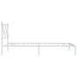 vidaXL Bettgestell mit Kopfteil Metall Weiß 100x190 cm vidaXL Bettgestell mit Kopfteil Metall Weiß 100x190 cm