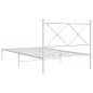 vidaXL Bettgestell mit Kopfteil Metall Weiß 100x190 cm vidaXL Bettgestell mit Kopfteil Metall Weiß 100x190 cm