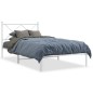 vidaXL Bettgestell mit Kopfteil Metall Weiß 107x203 cm vidaXL Bettgestell mit Kopfteil Metall Weiß 107x203 cm