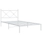vidaXL Bettgestell mit Kopfteil Metall Weiß 107x203 cm vidaXL Bettgestell mit Kopfteil Metall Weiß 107x203 cm