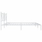 vidaXL Bettgestell mit Kopfteil Metall Weiß 200x200 cm vidaXL Bettgestell mit Kopfteil Metall Weiß 200x200 cm