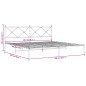 vidaXL Bettgestell mit Kopfteil Metall Weiß 200x200 cm vidaXL Bettgestell mit Kopfteil Metall Weiß 200x200 cm