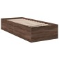 vidaXL Bettgestell ohne Matratze Braun Eiche 75x190 cm Holzwerkstoff vidaXL Bettgestell ohne Matratze Braun Eiche 75x190 cm Holzwerkstoff