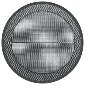 vidaXL Outdoor-Teppich Grau Ø120 cm PP