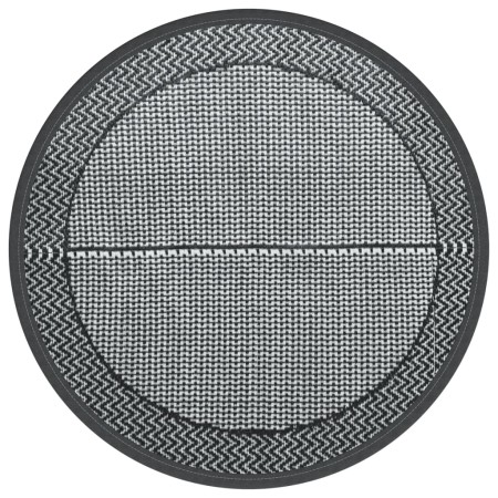 vidaXL Outdoor-Teppich Grau Ø120 cm PP