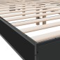 vidaXL Bettgestell Schwarz 140x200 cm Holzwerkstoff und Metall vidaXL Bettgestell Schwarz 140x200 cm Holzwerkstoff und Metall