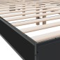 vidaXL Bettgestell Schwarz 120x190 cm Holzwerkstoff und Metall vidaXL Bettgestell Schwarz 120x190 cm Holzwerkstoff und Metall