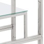 vidaXL Konsolentisch Silbern Edelstahl und Hartglas vidaXL Konsolentisch Silbern Edelstahl und Hartglas