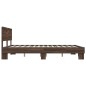 vidaXL Bettgestell Braun Eichen-Optik 160x200 cm Holzwerkstoff Metall vidaXL Bettgestell Braun Eichen-Optik 160x200 cm Holzwerkstoff Metall