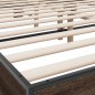 vidaXL Bettgestell Braun Eichen-Optik 160x200 cm Holzwerkstoff Metall vidaXL Bettgestell Braun Eichen-Optik 160x200 cm Holzwerkstoff Metall