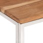 vidaXL Couchtisch Silbern Edelstahl und Massivholz Akazie vidaXL Couchtisch Silbern Edelstahl und Massivholz Akazie