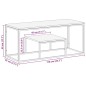 vidaXL Couchtisch Silbern Edelstahl und Massivholz Akazie vidaXL Couchtisch Silbern Edelstahl und Massivholz Akazie