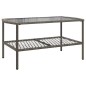 vidaXL 4-tlg. Garten-Sofagarnitur mit Kissen Grau Poly Rattan vidaXL 4-tlg. Garten-Sofagarnitur mit Kissen Grau Poly Rattan