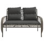 vidaXL 4-tlg. Garten-Sofagarnitur mit Kissen Grau Poly Rattan vidaXL 4-tlg. Garten-Sofagarnitur mit Kissen Grau Poly Rattan