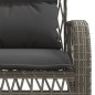 vidaXL 4-tlg. Garten-Sofagarnitur mit Kissen Grau Poly Rattan vidaXL 4-tlg. Garten-Sofagarnitur mit Kissen Grau Poly Rattan