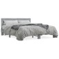 vidaXL Bettgestell Grau Sonoma 150x200 cm Holzwerkstoff und Metall vidaXL Bettgestell Grau Sonoma 150x200 cm Holzwerkstoff und Metall