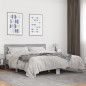 vidaXL Bettgestell Grau Sonoma 150x200 cm Holzwerkstoff und Metall vidaXL Bettgestell Grau Sonoma 150x200 cm Holzwerkstoff und Metall