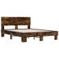 vidaXL Bettgestell Räuchereiche 140x190 cm Holzwerkstoff und Metall vidaXL Bettgestell Räuchereiche 140x190 cm Holzwerkstoff und Metall