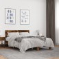 vidaXL Bettgestell Räuchereiche 140x190 cm Holzwerkstoff und Metall vidaXL Bettgestell Räuchereiche 140x190 cm Holzwerkstoff und Metall