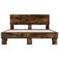 vidaXL Bettgestell Räuchereiche 140x190 cm Holzwerkstoff und Metall vidaXL Bettgestell Räuchereiche 140x190 cm Holzwerkstoff und Metall