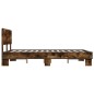 vidaXL Bettgestell Räuchereiche 140x190 cm Holzwerkstoff und Metall vidaXL Bettgestell Räuchereiche 140x190 cm Holzwerkstoff und Metall