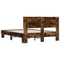 vidaXL Bettgestell Räuchereiche 140x190 cm Holzwerkstoff und Metall vidaXL Bettgestell Räuchereiche 140x190 cm Holzwerkstoff und Metall