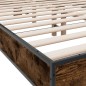 vidaXL Bettgestell Räuchereiche 140x190 cm Holzwerkstoff und Metall vidaXL Bettgestell Räuchereiche 140x190 cm Holzwerkstoff und Metall