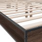vidaXL Bettgestell Braun Eichen-Optik 140x190 cm Holzwerkstoff Metall vidaXL Bettgestell Braun Eichen-Optik 140x190 cm Holzwerkstoff Metall
