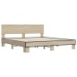 vidaXL Bettgestell Sonoma-Eiche 200x200 cm Holzwerkstoff und Metall vidaXL Bettgestell Sonoma-Eiche 200x200 cm Holzwerkstoff und Metall